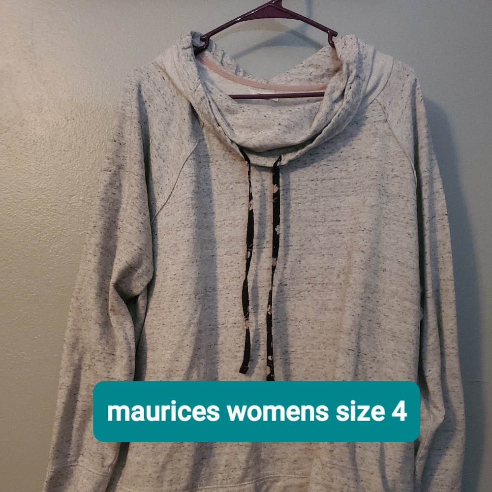 Plus size swoop neck sweater